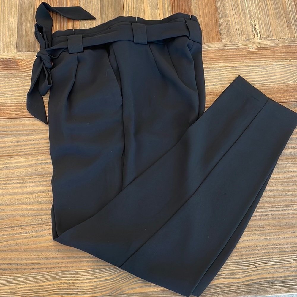 Express tie- paperbag ankle pant size 6R